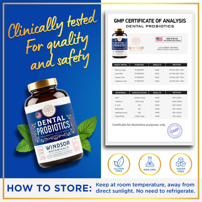 Oral Probiotics for Teeth & Gums – 3bn CFU Dental Probiotic Tablets