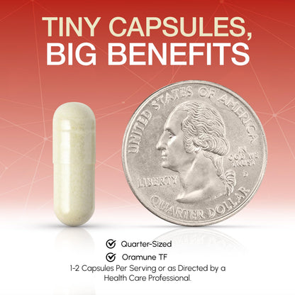 Oramune Transfer Factor & Colostrum Supplement | Bovine Colostrum Capsules for Immunity & Wellness - 100 Capsules