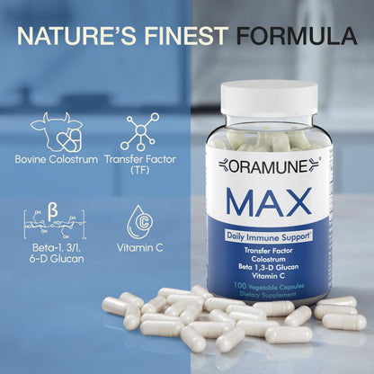 Oramune Max Immune Support — Transfer Factor & Colostrum, 100 Caps