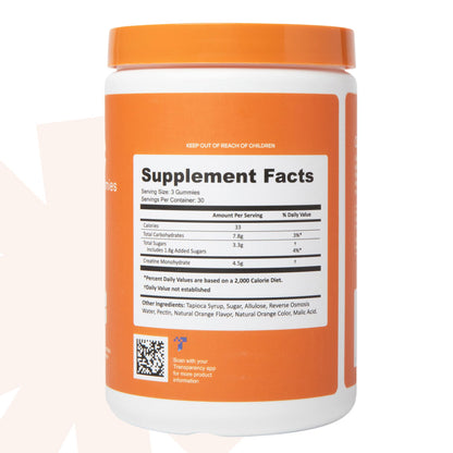 Create Creatine Monohydrate Gummies – 1.5g per Gummy, Vegan & Anti-Melting
