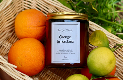 All-Natural Orange, Lemon & Lime Aromatherapy Candle | Vegan, Non-Toxic