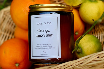 All-Natural Orange, Lemon & Lime Aromatherapy Candle | Vegan, Non-Toxic
