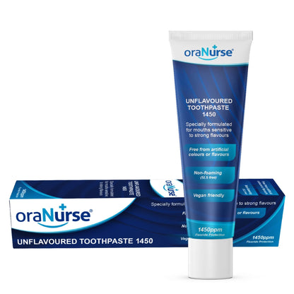 Oranurse 50ml Unflavoured Toothpaste (Pack 12) – 1450ppm Fluoride, SLS Free