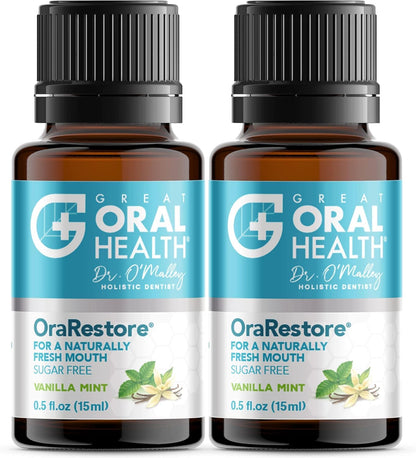 OraRestore Bad Breath Treatment for Adults – Dentist Formulated Mouthwash (2-Pack)
