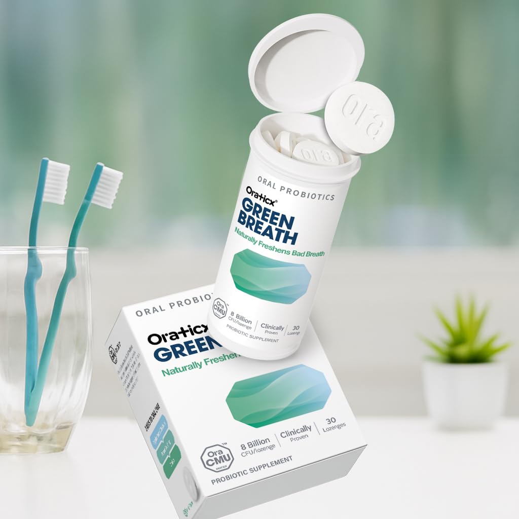 OraTicx Green Breath Probiotics – Mint Flavor, 8B CFU, 30 Lozenges
