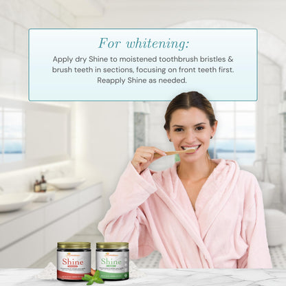 OraWellness Shine Remineralizing Tooth Powder with Hydroxyapatite | Made in USA | Fluoride Free Whitening & Stain Remover