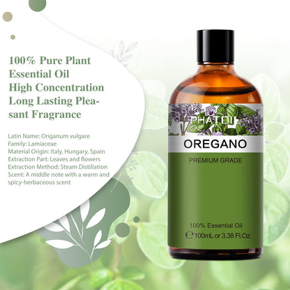 Oregano Essential Oil 100ml | PHATOIL Pure Aromatherapy Oil for Diffusers, Humidifiers, Candles & Soap