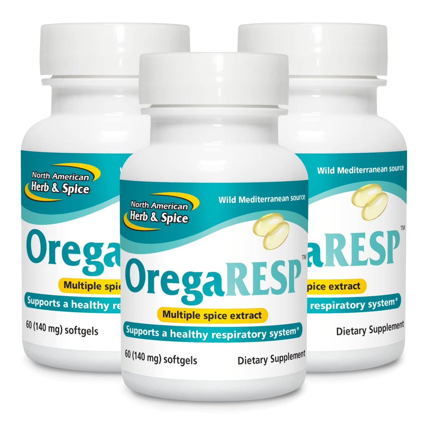 OregaResp P73-60 Softgels (Pack of 3) - Immune & Respiratory Support | Oreganol P73 | Non-GMO | 90 Servings