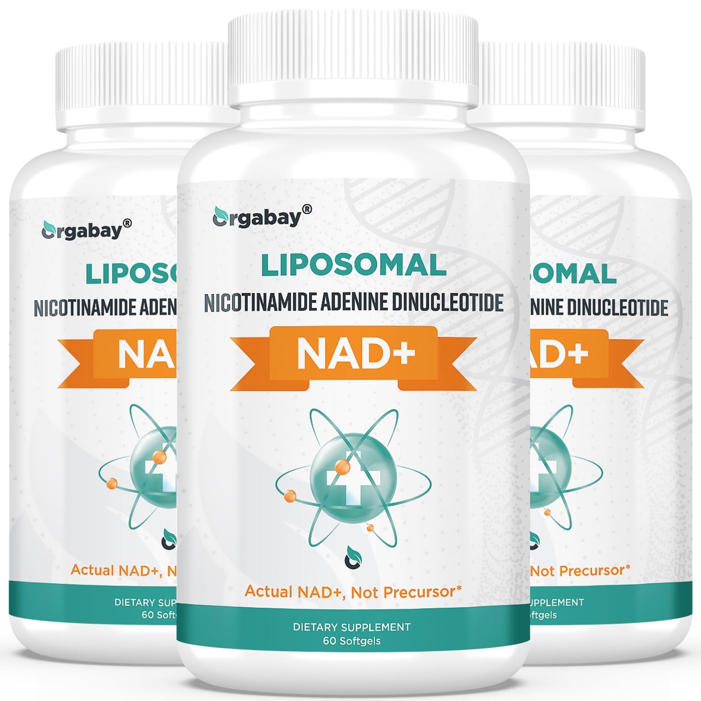 Orgabay Liposomal NAD+ Supplement 500 mg with 250 mg TMG — High Absorption, 180 Softgels