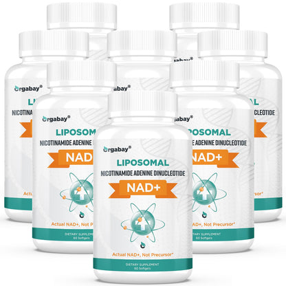 Orgabay Liposomal NAD+ Supplement 500 mg + 250 mg TMG – High Absorption NAD+ | 480 Softgels