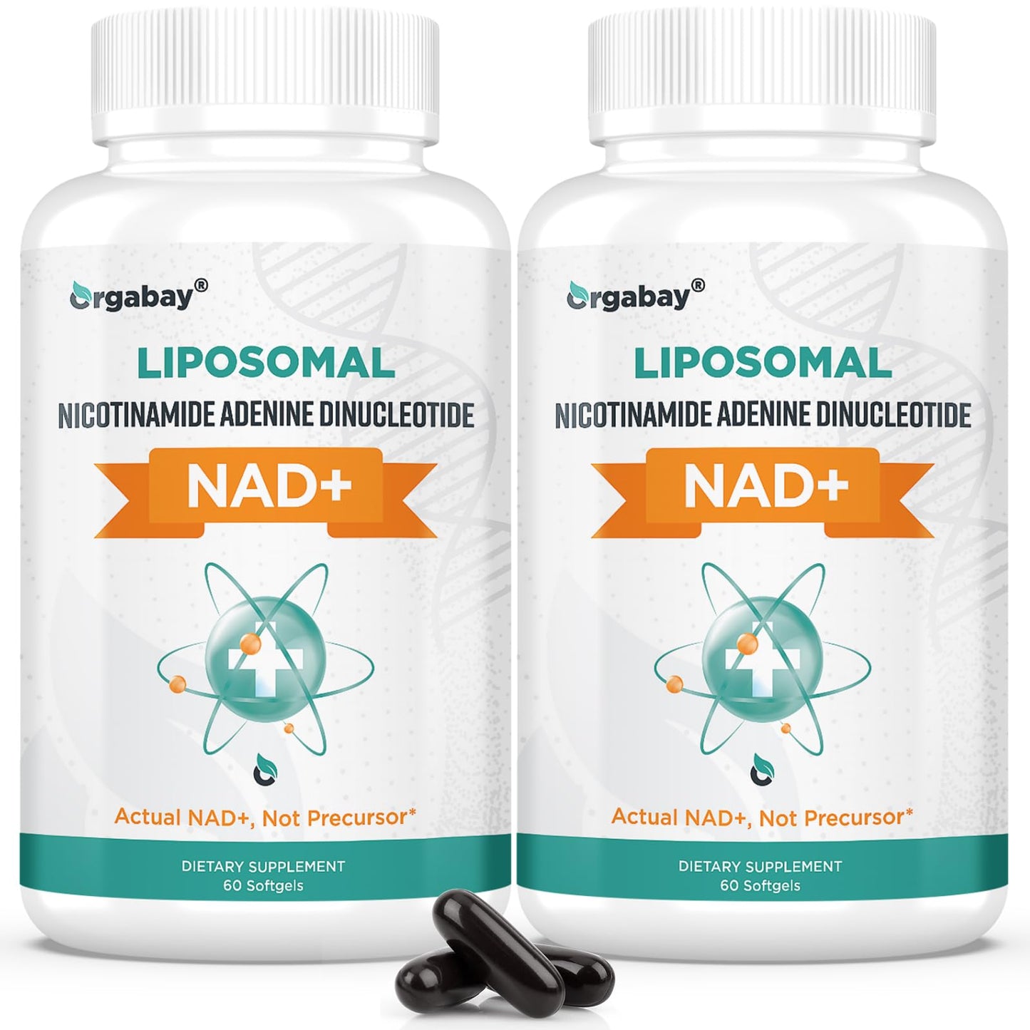 Orgabay Liposomal NAD+ Supplement 500 mg | High Absorption with 250 mg TMG per Softgel | 120 Softgels