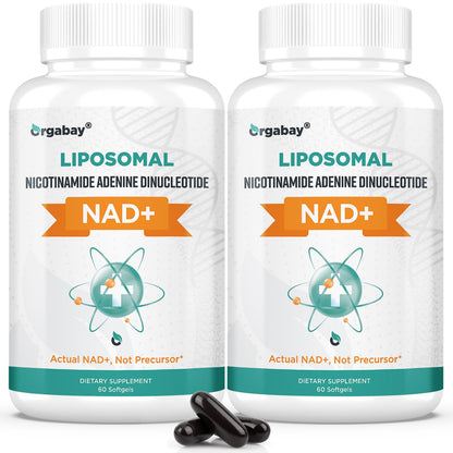 Orgabay Liposomal NAD+ Supplement 500 mg | High Absorption with 250 mg TMG per Softgel | 120 Softgels