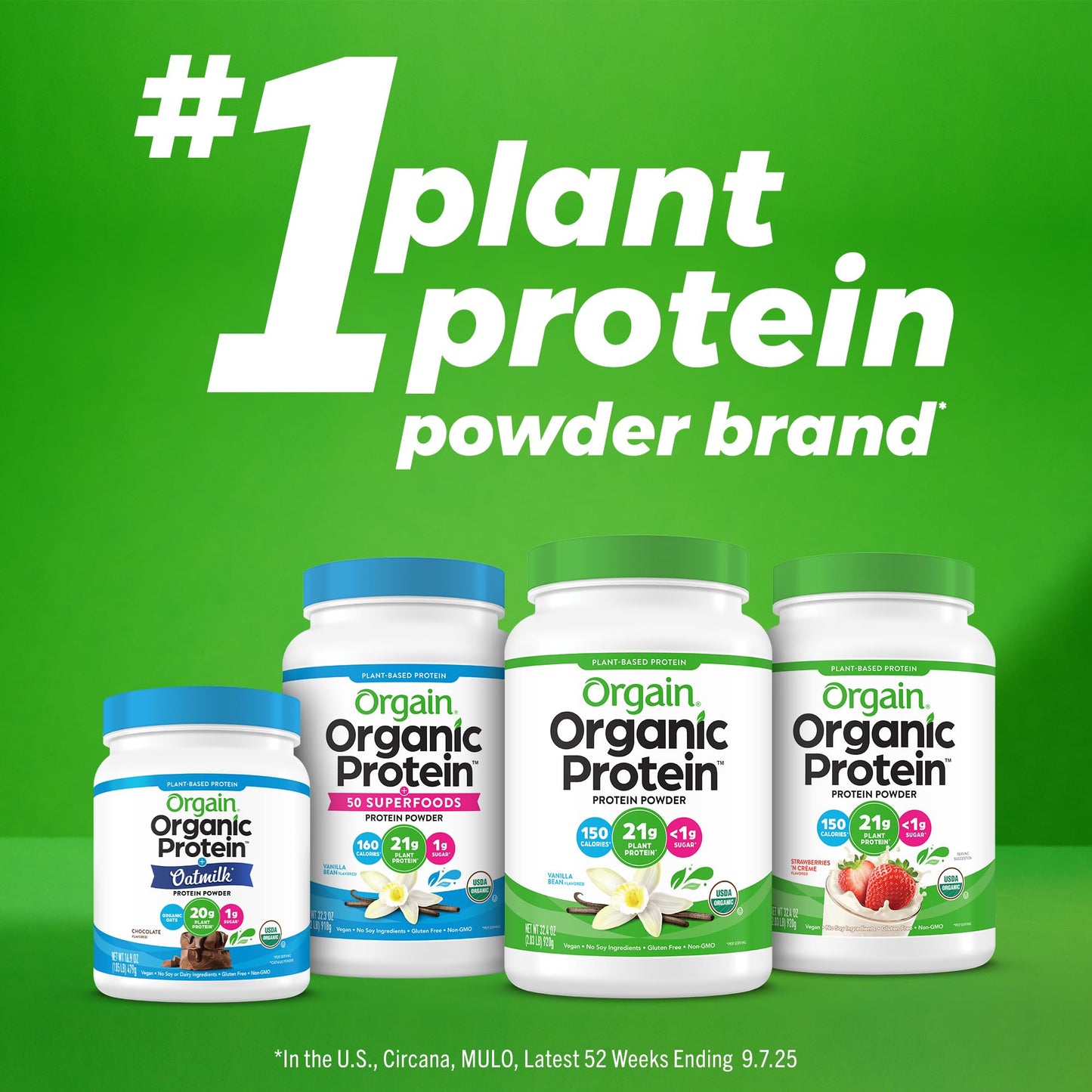 Orgain Protein Powder + Collagen, Vanilla Bean — 25g Protein, 10g Collagen, 1B Probiotics, Gluten Free