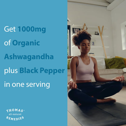 Thomas' Organic Ashwagandha 1000mg – Stress & Mood Support