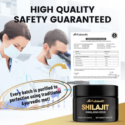 Fubienfit Pure Himalayan Shilajit Resin – 60g, 85+ Minerals & Fulvic Acid