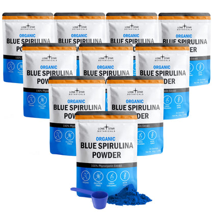 Lone Star Botanicals Organic Blue Spirulina Powder – 300 Servings, Non-GMO, Vegan, Gluten-Free, USDA Certified