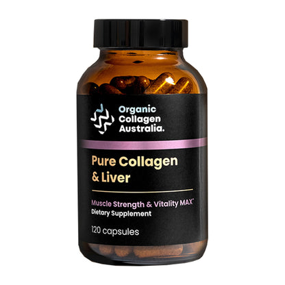Organic Collagen Australia Pure Collagen & Liver Capsules – 120 Capsules