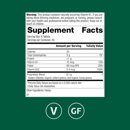 Standard Process Whole Food Folate – Natural Bioactive Folate (B9) & B12, 270 Tablets