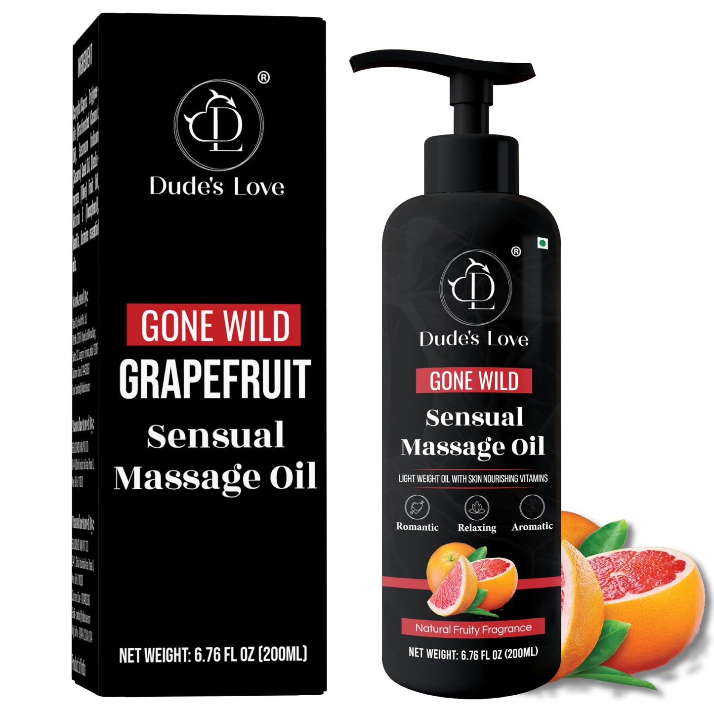 Organic Edible Citrusy Massage Oil for Couples – No-Stain & Non-Sticky