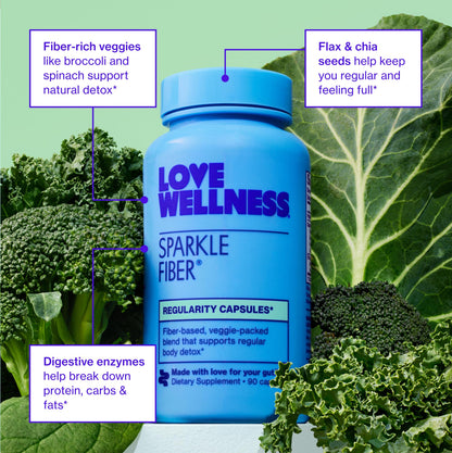 Love Wellness Universal Gut Duo: Bye Bye Bloat & Sparkle Fiber for Women