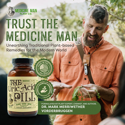 Medicine Man Plant Co The Uric Acid Pill – 90 Capsules | Tart Cherry, Celery Seed & Burdock Root