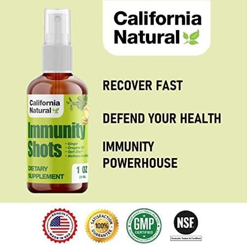 California Natural Immunity Shots 1oz – Organic Ginger & Oregano Oil | Immune Support
