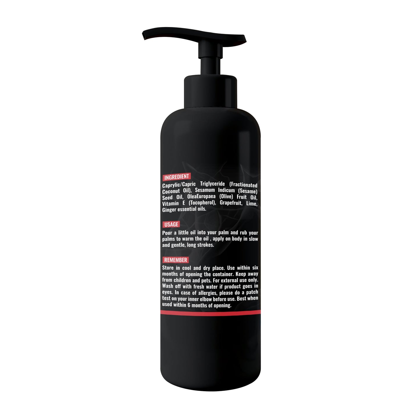 Organic Grapefruit Full Edible Body Massage Oil – Refreshing, Calming, 8.45 Fl Oz | No Stain & Non-Sticky