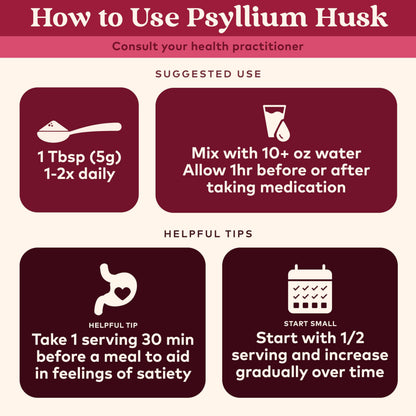 Organic India Psyllium Husk Powder - Whole Fiber, Digestion Support (12 oz x2)