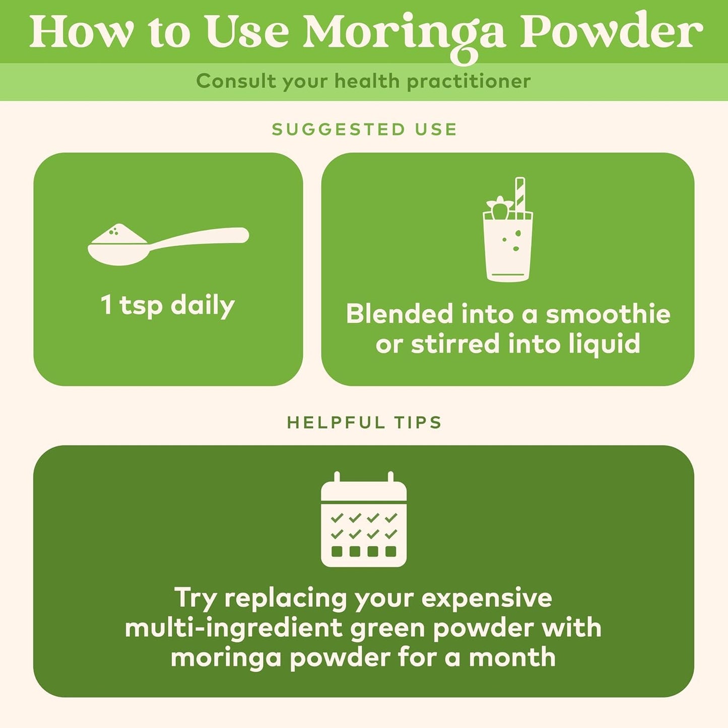Organic India Moringa Powder – Moringa Oleifera Leaf Green Superfood, 2-Pack, USDA Organic