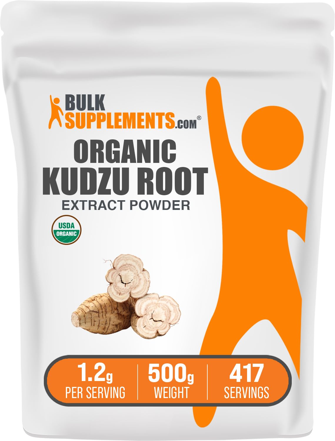 Organic Kudzu Root Extract Powder - 500g (1.1 lb) - Gluten Free | BulkSupplements.com