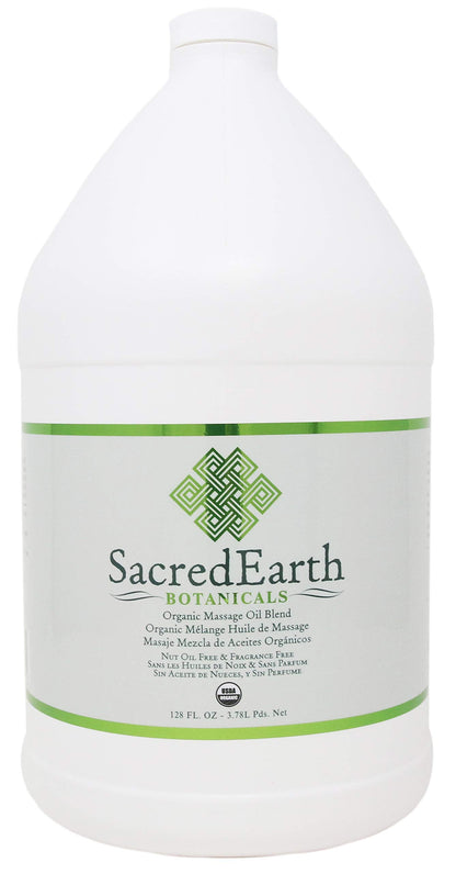 Organic Massage Oil Blend (1 Gallon) - Unscented, Nut-Free, Gluten-Free, USDA Certified Organic