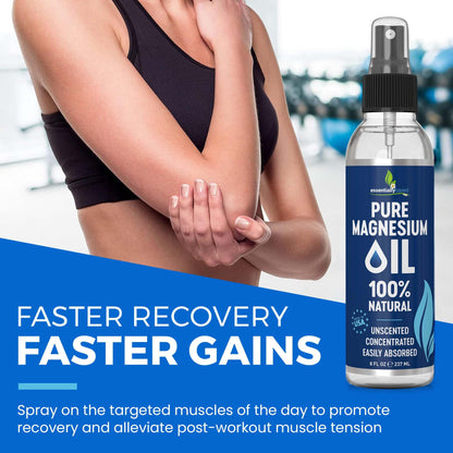 Pure Magnesium Oil Spray 8oz – Sleep Support, Made in USA