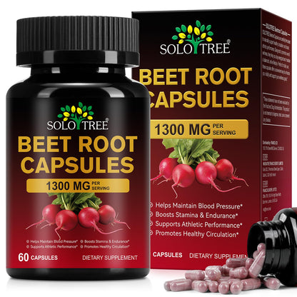 Beet Root Capsules | Beet Root Powder Supplement (60 Capsules) – Non-GMO & Gluten Free