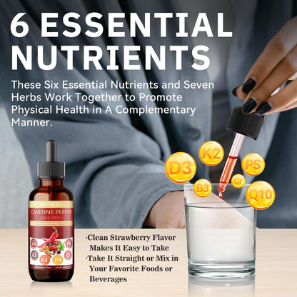 13-in-1: Cayenne Pepper Drops, Beetroot Drops & More | Natural Wellness Formula