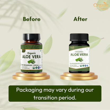 Organic Spree Aloe Vera Tablets – USDA Organic | Digestion & Skin Health | 120 Tablets