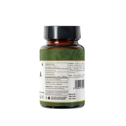 Organic Spree Aloe Vera Tablets – USDA Organic | Digestion & Skin Health | 120 Tablets