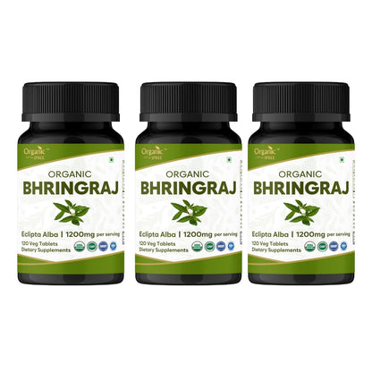 Organic Spree Bhringraj 120 Tablets – USDA Organic Certified | Ayurvedic Hair Care