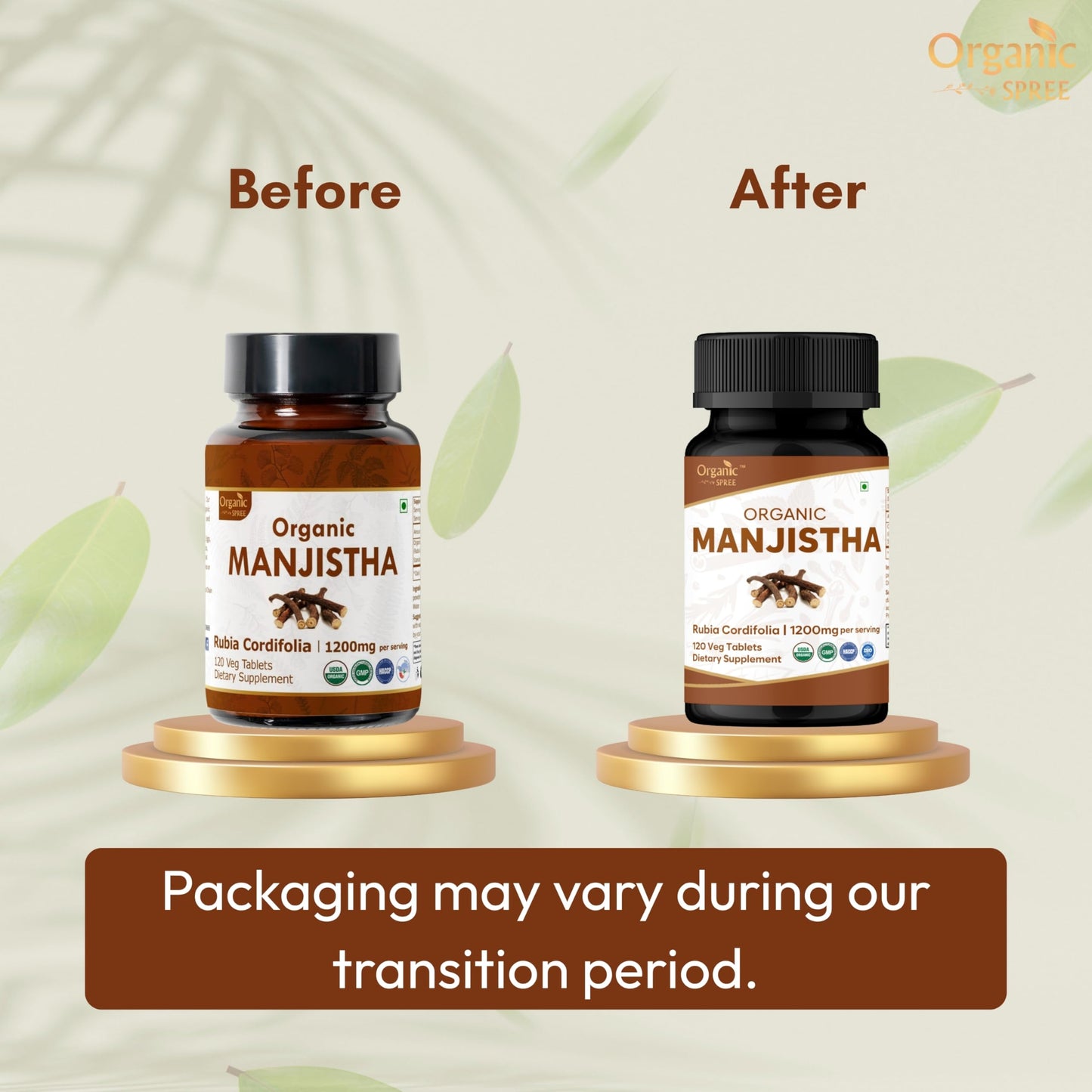 Organic Spree Manjistha 120 Tablets – 3 Pack | USDA Organic Certified | Lymphatic Support