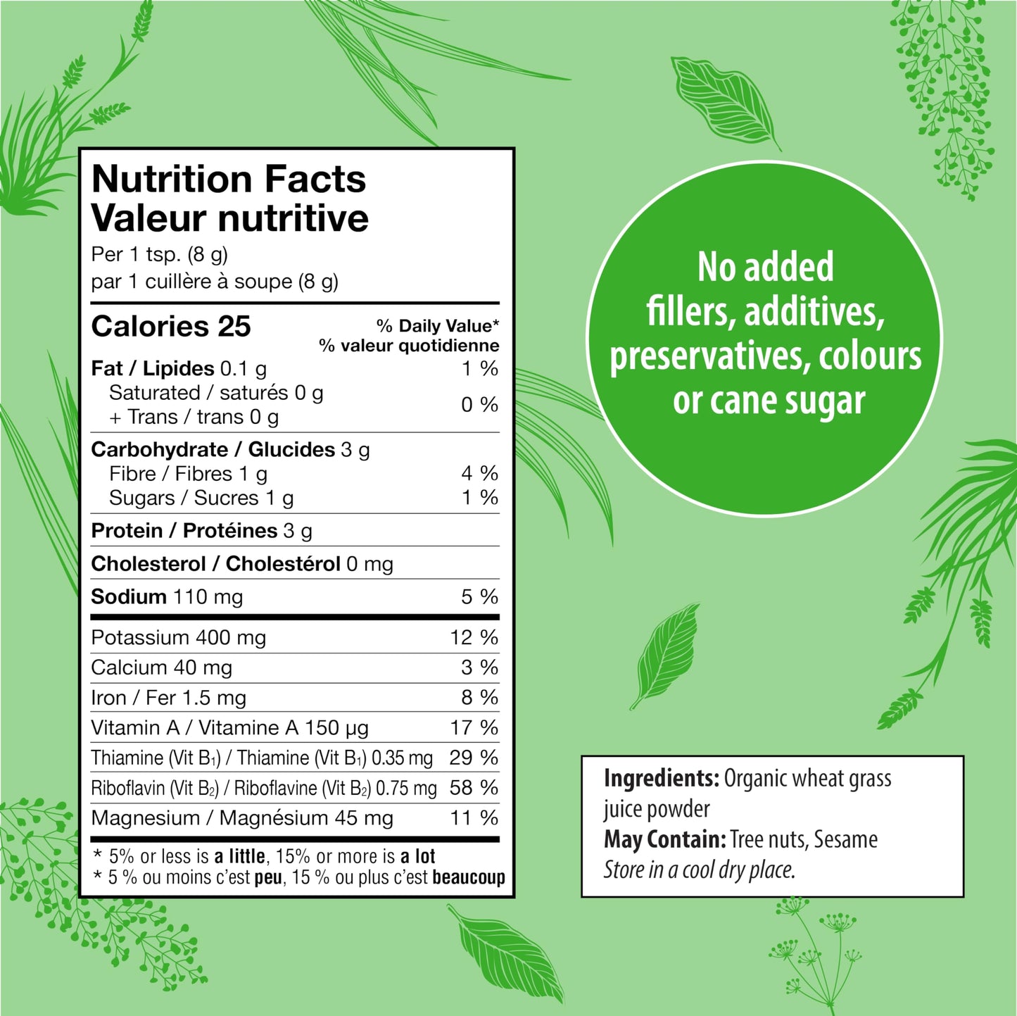 Organic Traditions Wheat Grass Powder - Gluten Free, Vegan, Non-GMO (150g)