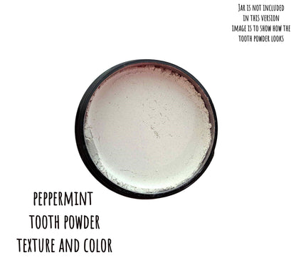 Zero Waste Tooth Powder – Organic Vegan Fluoride Free, Peppermint Flavor, 6 Month Supply