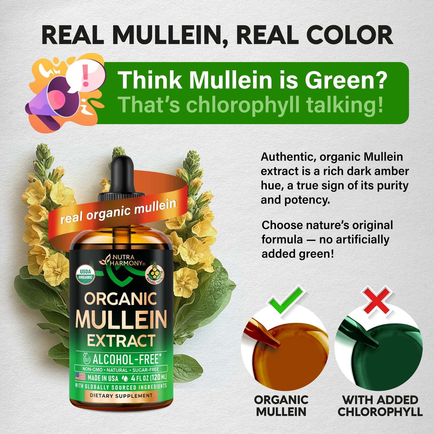 USDA Organic Mullein Drops for Lungs – Made in USA | Pack of 2
