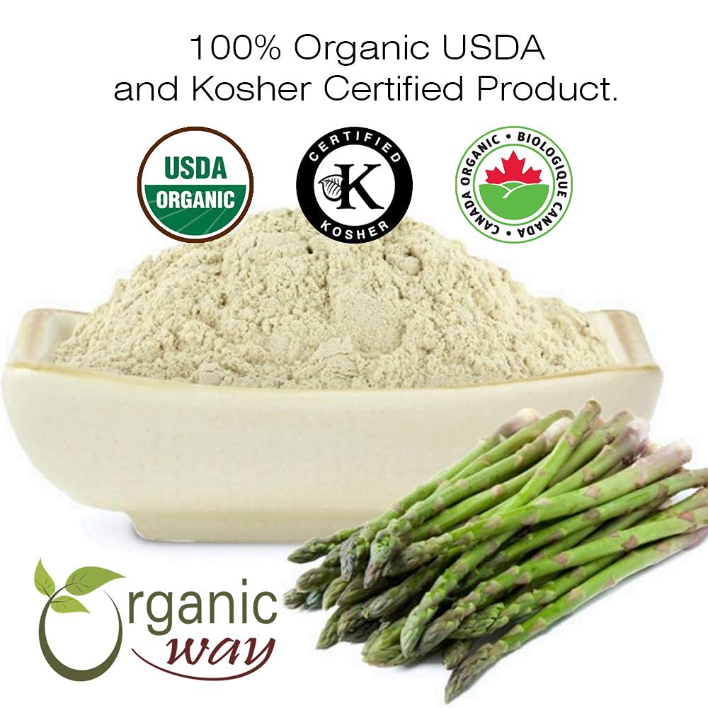 Organic Way Shatavari Powder (Asparagus racemosus) - Kosher & USDA Certified | Vegan, Non-GMO & Gluten Free | 100% Raw from India (4 oz)