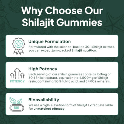 Organics Ocean Shilajit Gummies – Energy, Hormone Support & Skin Health (60 Gummies)