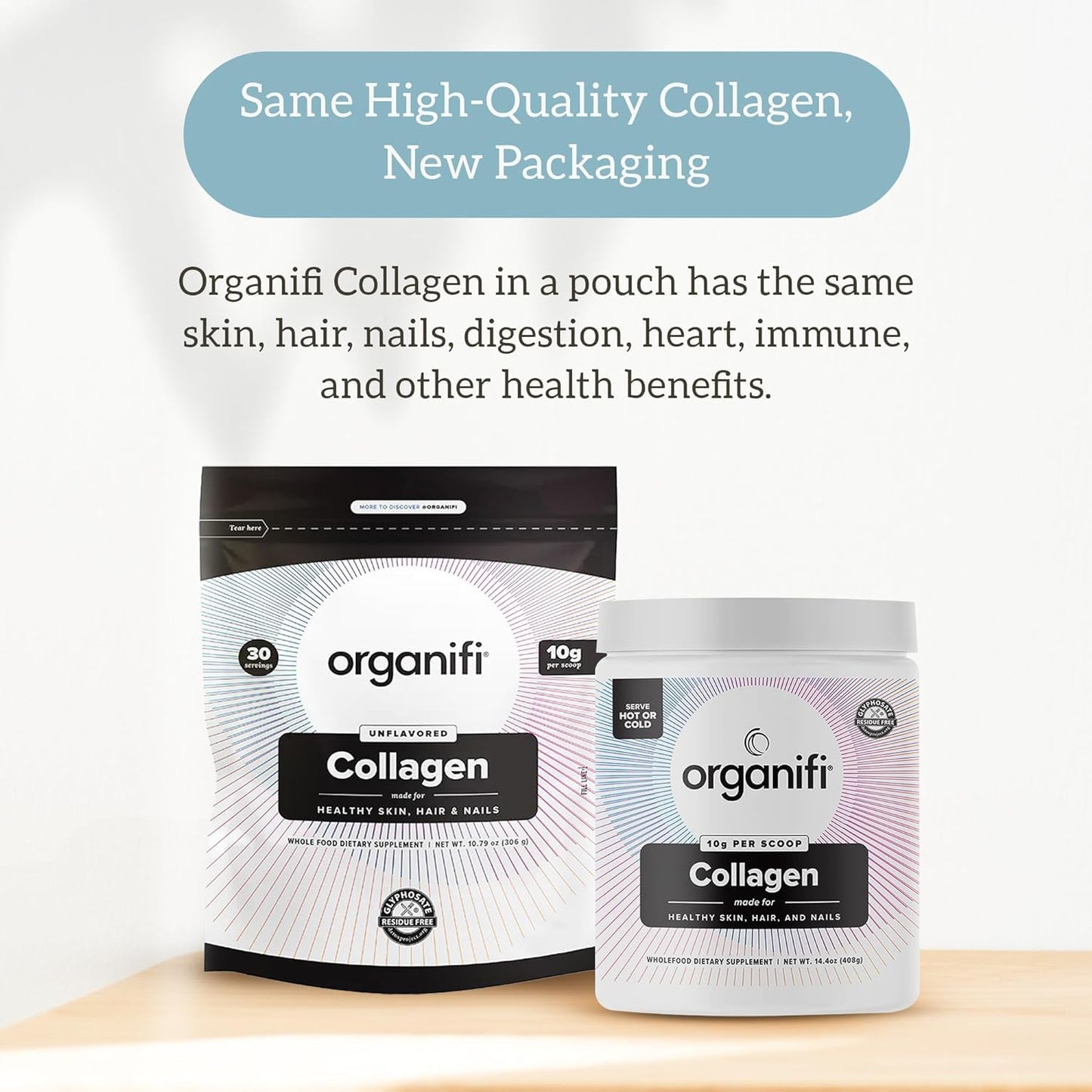 Organifi Collagen Powder – Fuller Hair, Radiant Skin, Stronger Nails