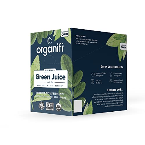 Organifi GO Packs: Green Juice - Organic Travel Greens Powder (30 Packs)