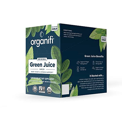 Organifi GO Packs: Green Juice - Organic Travel Greens Powder (30 Packs)