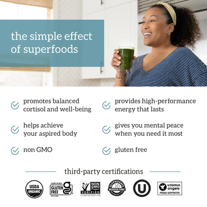 Organifi GO Packs: Green Juice - Organic Travel Greens Powder (30 Packs)