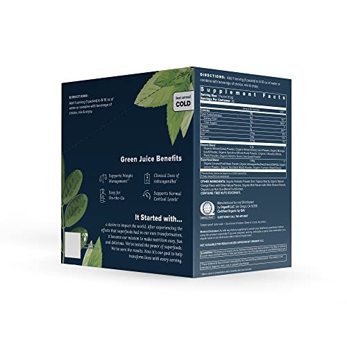 Organifi GO Packs: Green Juice - Organic Travel Greens Powder (30 Packs)