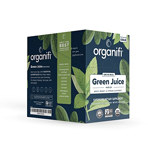 Organifi GO Packs: Green Juice - Organic Travel Greens Powder (30 Packs)