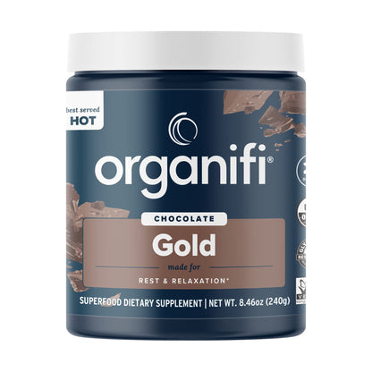 Organifi Gold Chocolate – Restful Sleep, Immune Support & Recovery | 20 Day Supply